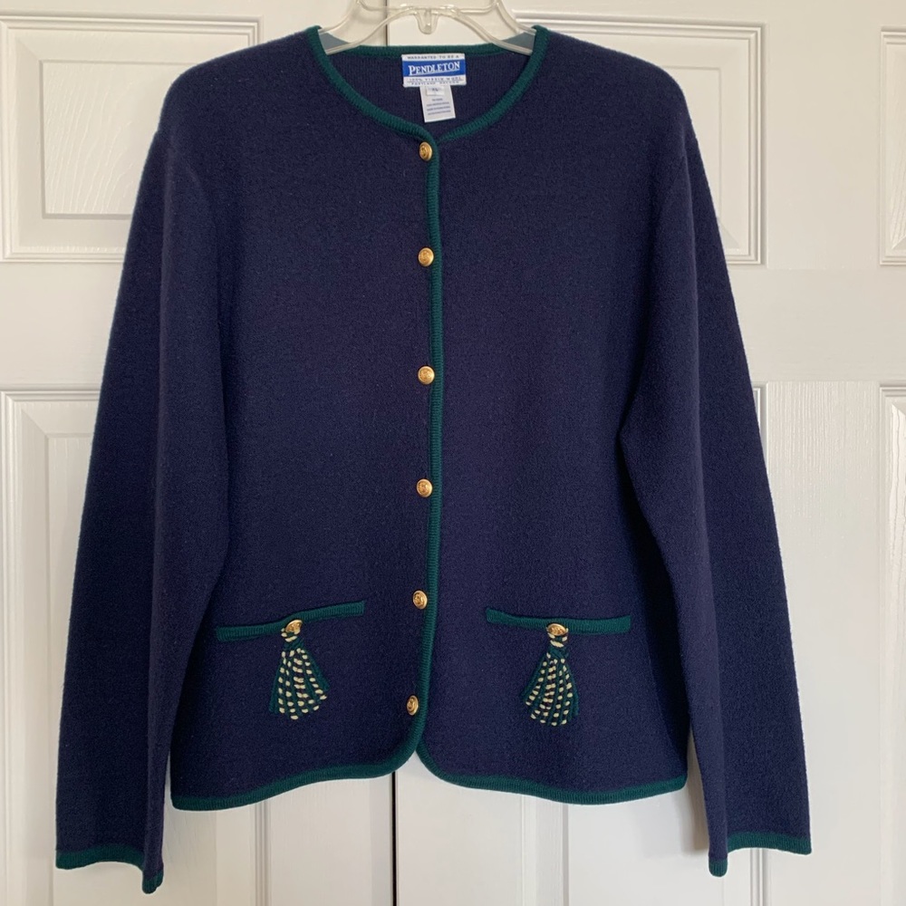 Pendleton Vintage Wool Sweater Cardigan - sz XL